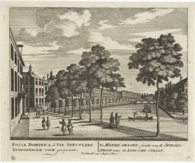 Gezicht op de Herengracht te Amsterdam, gezien richting de Leidsestraat (Gouden Bocht)