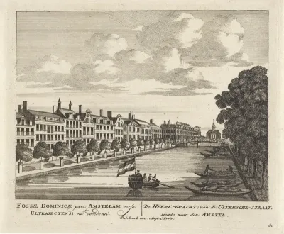 Gezicht op de Herengracht te Amsterdam vanaf de Utrechtsestraat