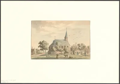Gezicht op de hervormde kerk te West-Graftdijk