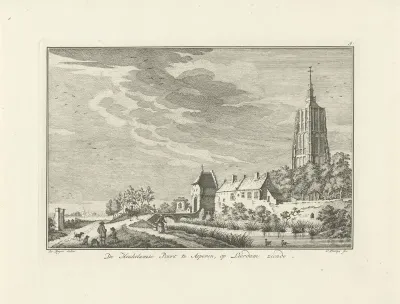 Gezicht op de Heukelumse Poort te Asperen