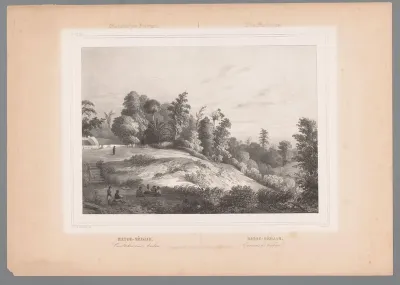 Gezicht op de heuvel Batu Medjah in Ambon
