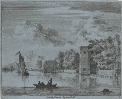 Gezicht op de hofstede Sparenhout te Haarlem