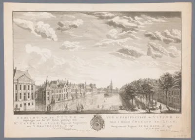 Gezicht op de Hofvijver in Den Haag