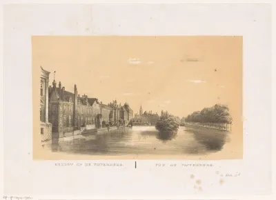Gezicht op de Hofvijver in Den Haag
