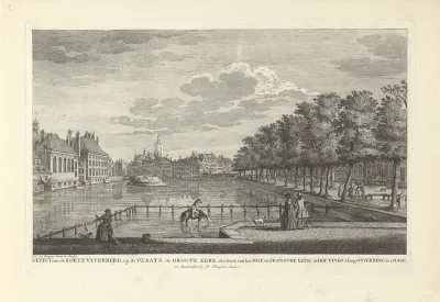 Gezicht op de Hofvijver te Den Haag