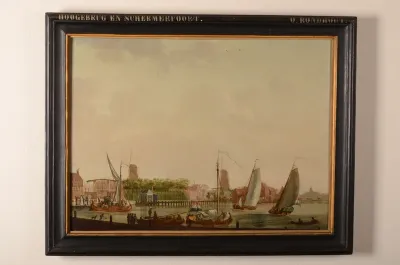 Gezicht op de Hoge Brug en Schermerpoort, 1800