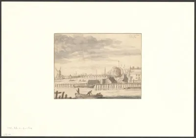 Gezicht op de Hogesluis bij de Amstel