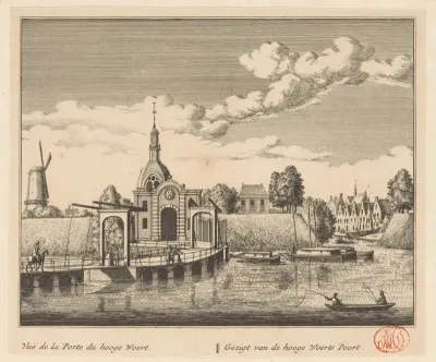 Gezicht op de Hogewoerdsbuitenpoort te Leiden
