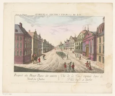 Gezicht op de hoofdstraat te Québec