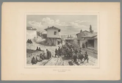 Gezicht op de hoofdstraat van Baghtcheh-Saraï, 19 augustus 1837