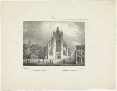 Gezicht op de Hooglandse Kerk in Leiden
