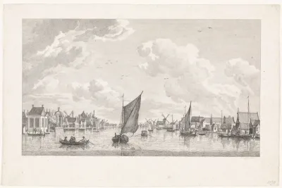 Gezicht op de huizen aan de Achterzaan