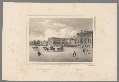 Gezicht op de Humboldtuniversiteit in Berlijn