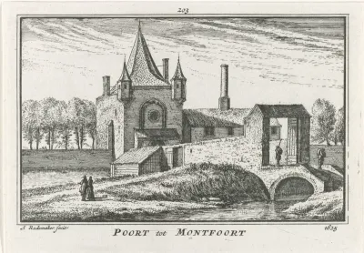 Gezicht op de IJsselpoort van Montfoort, 1625