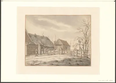 Gezicht op de ingang van de Kalfjeslaan aan de Amsteldijk