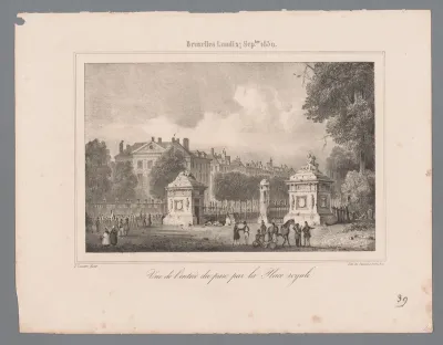 Gezicht op de ingang van het Warandepark