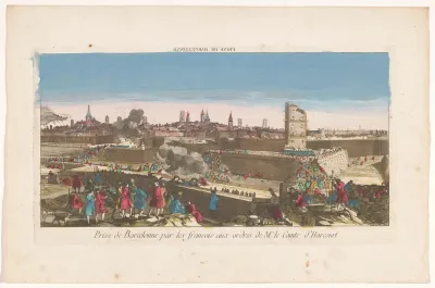 Gezicht op de inname van Barcelona door de Fransen in 1635