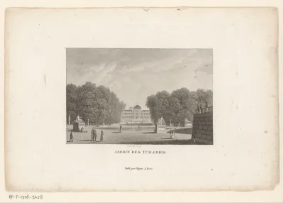 Gezicht op de Jardin des Tuileries