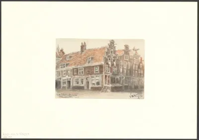 Gezicht op de Joden Houttuinen, hoek Markenplein