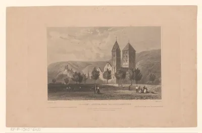 Gezicht op de Johanniskirche, bij Lahnstein