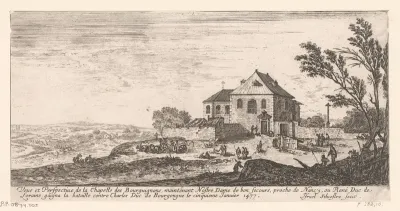 Gezicht op de kapel van de Bourgondiërs