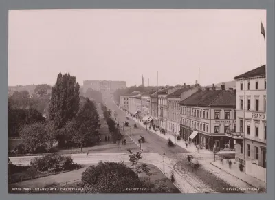 Gezicht op de Karl Johans gate in Oslo