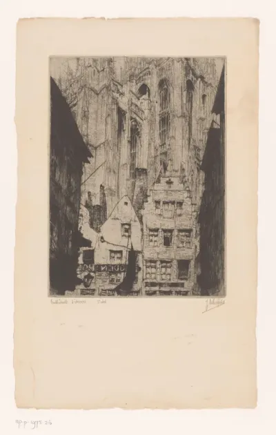 Gezicht op de kathedraal van Antwerpen