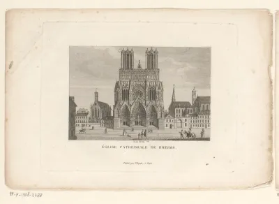 Gezicht op de Kathedraal van Reims