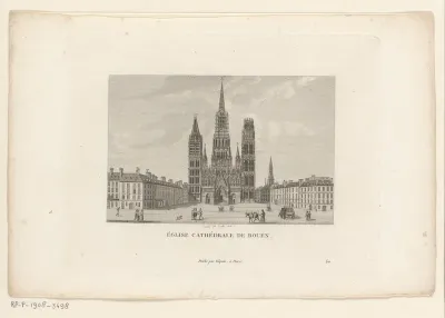 Gezicht op de Kathedraal van Rouen