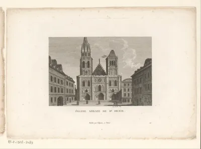 Gezicht op de Kathedraal van Saint-Denis