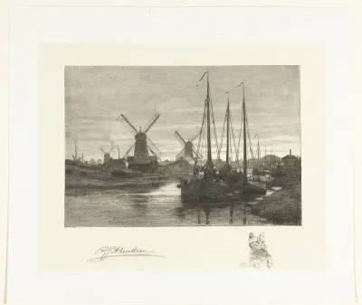 Gezicht op de Kattensloot te Amsterdam