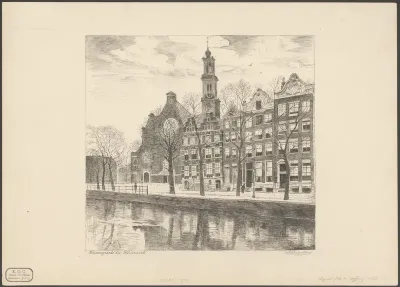Gezicht op de Keizersgracht bij de Westermarkt