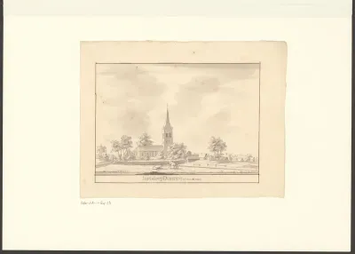 Gezicht op de kerk in Diemen