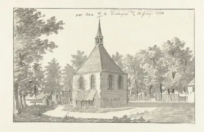 Gezicht op de kerk te Driebergen