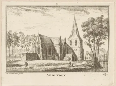 Gezicht op de kerk te Leimuiden, 1641