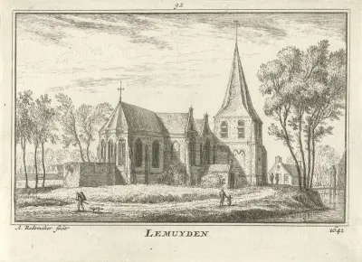 Gezicht op de kerk te Leimuiden, 1641