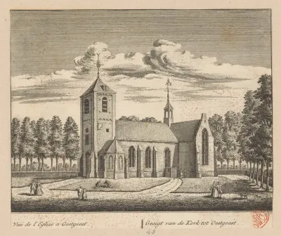 Gezicht op de kerk te Oegstgeest