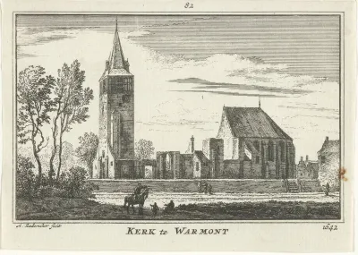 Gezicht op de kerk te Warmond, 1642