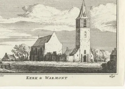 Gezicht op de kerk te Warmond, 1650