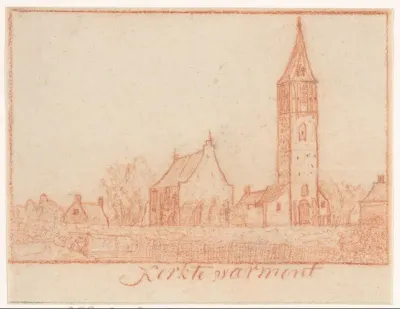 Gezicht op de kerk te Warmond, 1650