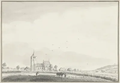 Gezicht op de kerk van Beek, bij Nijmegen