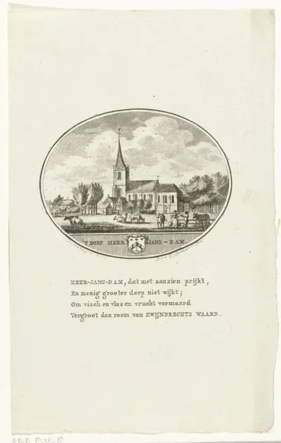 Gezicht op de kerk van Heerjansdam