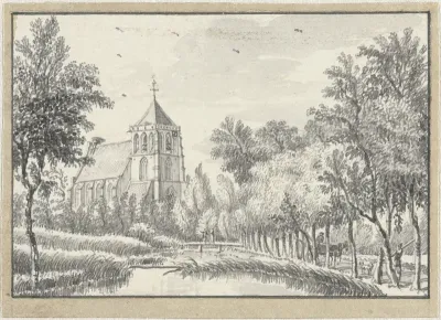 Gezicht op de kerk van Leerbroek