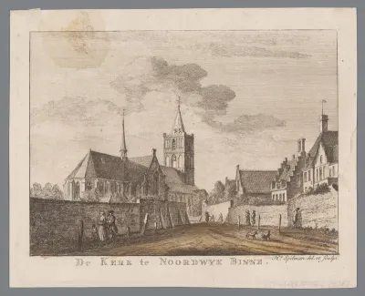 Gezicht op de kerk van Noordwijk-Binnen