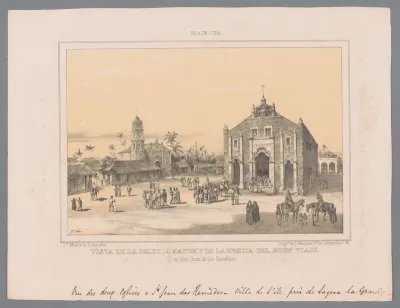 Gezicht op de kerk van Remedios