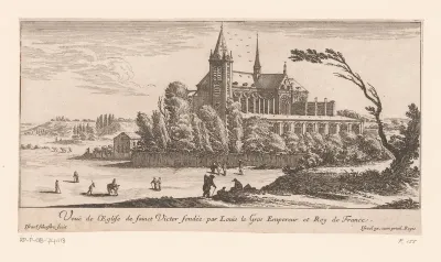 Gezicht op de kerk van Saint-Victor