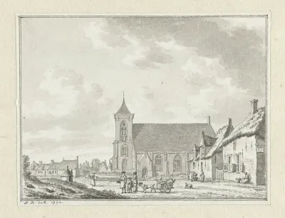 Gezicht op de kerk van Zoutelande