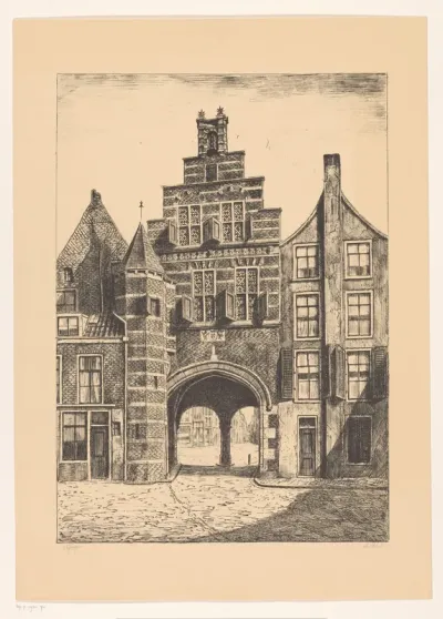 Gezicht op de Kerkboog in Nijmegen