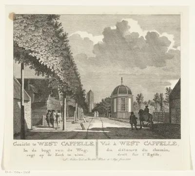 Gezicht op de kerktoren van  Westkapelle