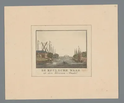 Gezicht op de Keulse Waag op de Amstel